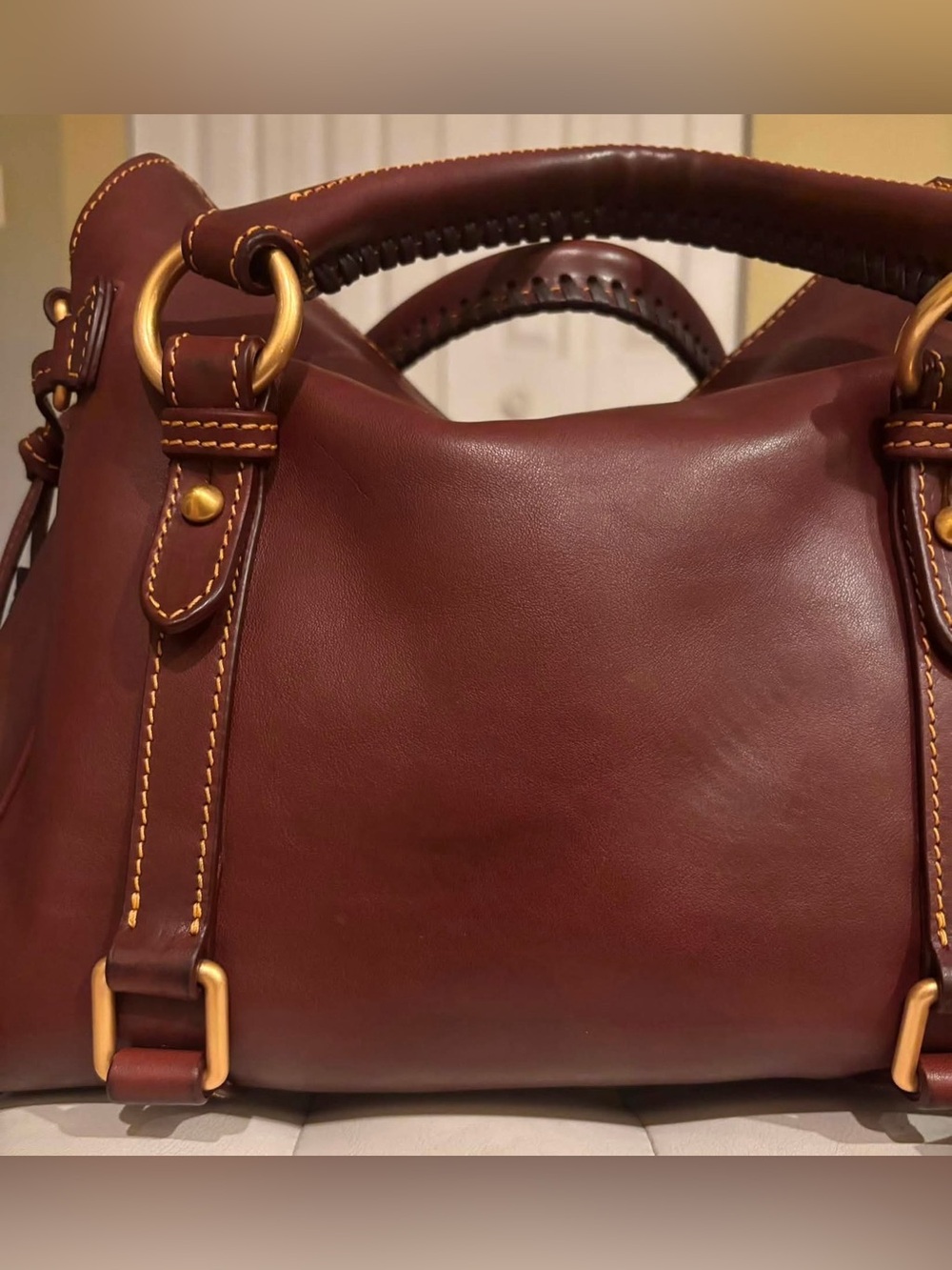 Dooney & Bourke Large Florentine Chestnut - Picture 4 of 9